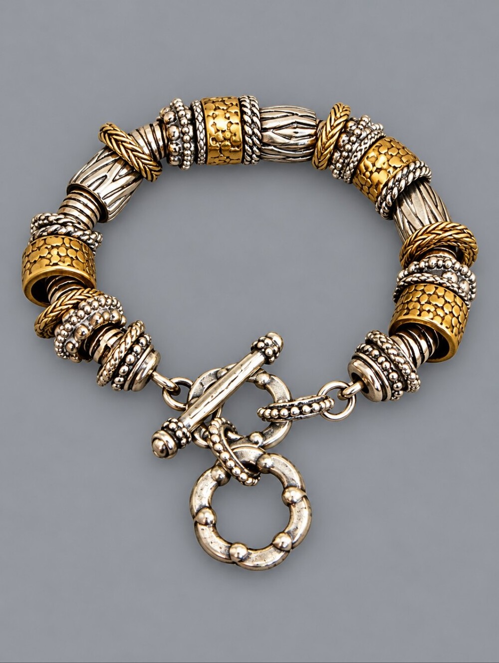 PREMIER DESIGNS Park Avenue Metal Beaded Chain Castlecore Bracelet